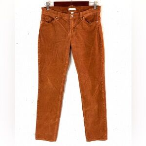 New York & Company 6 Corduroy Straight Leg Pants in Pumpkin